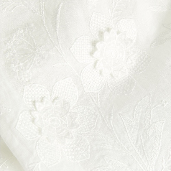 ZIMMERMANN Rosa White Embroidered Ramie Dress Zimmermann Size 0 - Picture 5 of 11